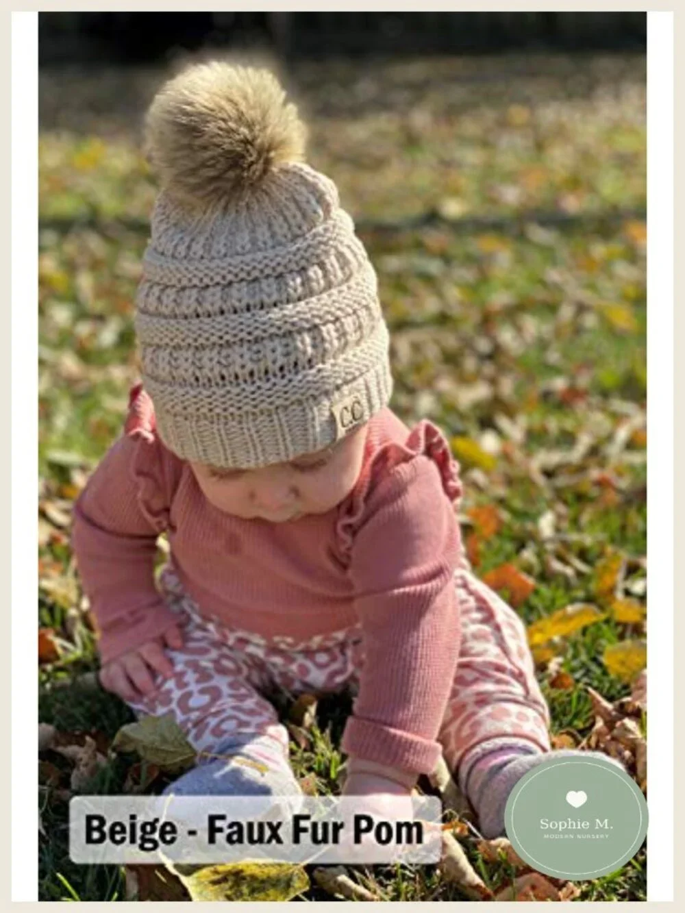 Double Pom Pom Baby Beanie 100% Acrylic Knit Newborn Infant Winter Hat